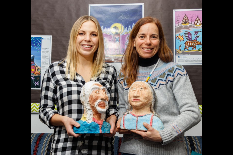 Exshaw teachers Kayla Dallyn, left, and Genevieve Soler will be receiving a the Governor General's History Award for Excellence in Teaching on Monday (Jan. 20). CHELSEA KEMP RMO PHOTO