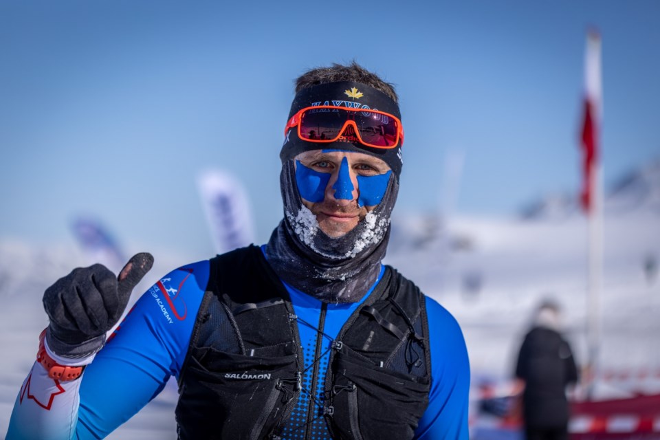 With a frosty face, Andy Buchholtz competes in the 2023 The Arctic Circle Race, also known as “the world’s toughest cross-country ski race”. Johannes Ujo-Muller ACR Photo