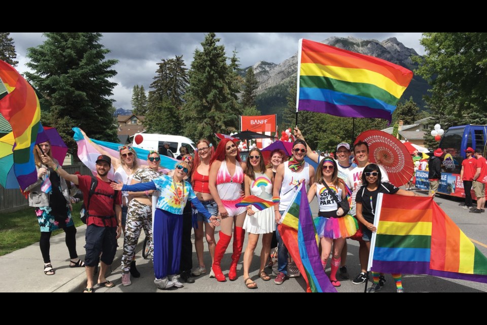 Ralph Connor Memorial United Church at the Canada Day parade in Banff. As of Sunday (Sept. 15), the RCMUC will be an official affirming ministry with the United Church of Canada where it will be promoting inclusivity of LGBTQ+ members. SUBMITTED PHOTO