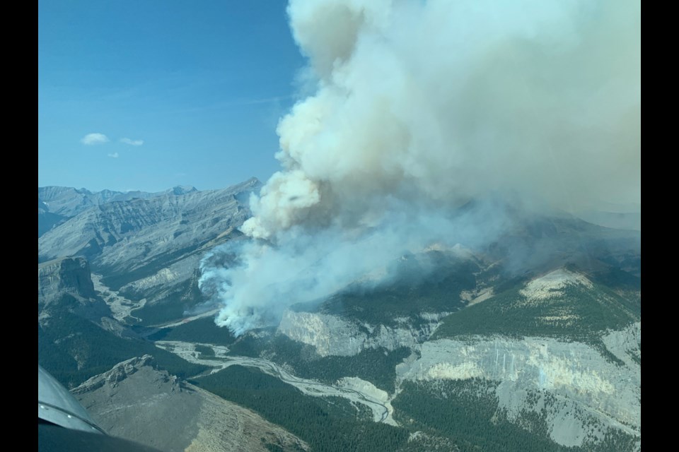 The Devil's Head wildfire on Saturday, Sept. 5, 2020. On Oct. 6, 2020 the MD of Bighorn declared a state of local emergency as a result of the wildfire and the risk it presented to its residents  ALBERTA WILDFIRE FACEBOOK