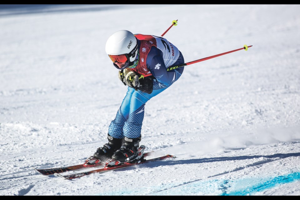 Canmore's Anya Morgan races in the female Para-alpine giant slalom race at the Canada Winter Games at Nakiska Ski Resort in February 2019. Morgan is one of the athletes developing her skills with RMA. RMO FILE PHOTO