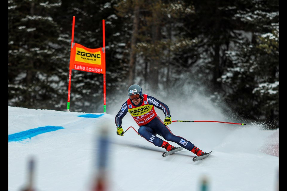 Norway's Aleksander Aamodt Kilde has a golden run in the men's downhill at the 2022 Lake Louise Alpine World Cup on Saturday (Nov. 26). JUNGMIN HAM RMO PHOTO 