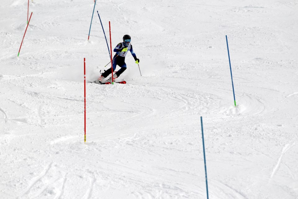 Canmore's Caleb Brooks won four medals at the U16 Sporting Life Series 3 at Banff's Sunshine Village from Feb. 27 to March 1.
 JORDAN SMALL RMO PHOTO