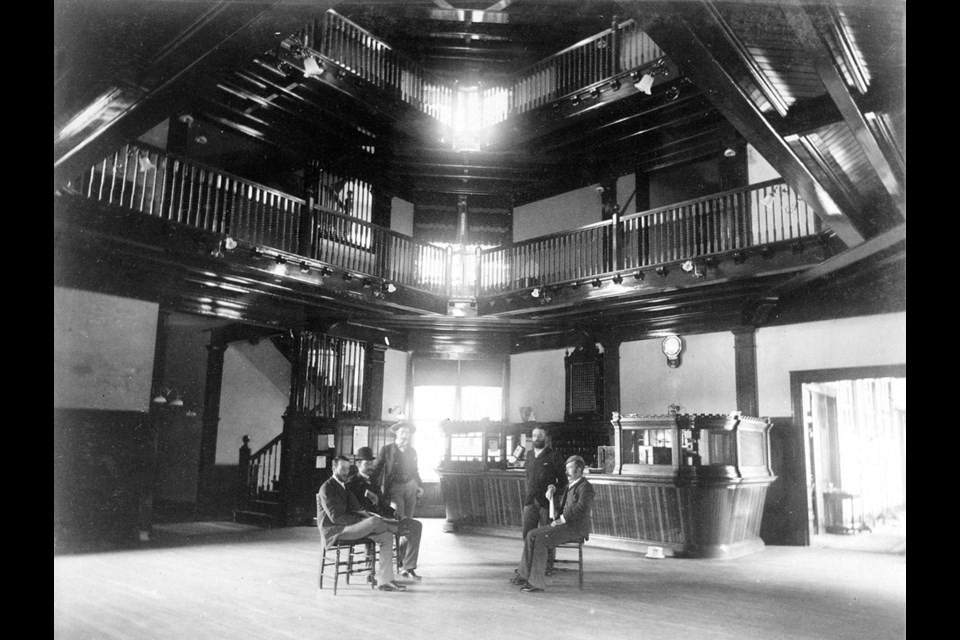 A historic image from 1956 of the Banff Springs Hotel's main lobby, now the Rundle Bar. SUBMITTED IMAGE