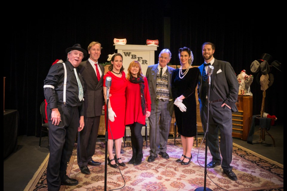 The cast of Radio Station WBFR in New York City returning this year with It's a Wonderful Life: A Live Radio Play. From left to right: Martin 