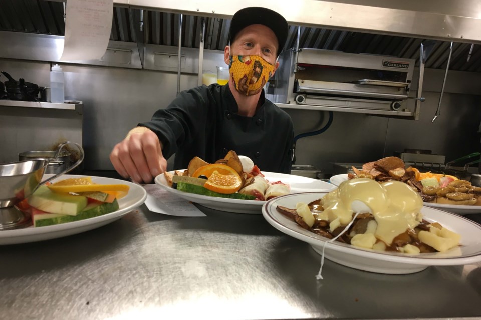 Chef Thibaut Wallyn serves up a few meals at Chez Francois. Photo supplied