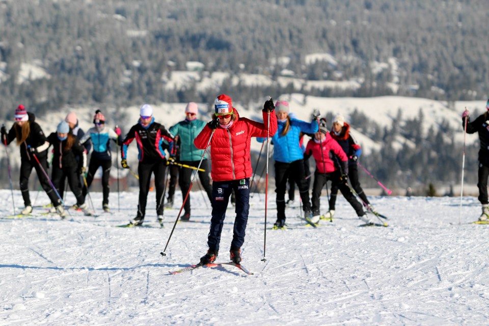 Teenage athletes complete the National Coaching Certification Program's Community Coaching Course at the Canmore Nordic Centre on Sunday (Nov. 10). JORDAN SMALL RMO PHOTO