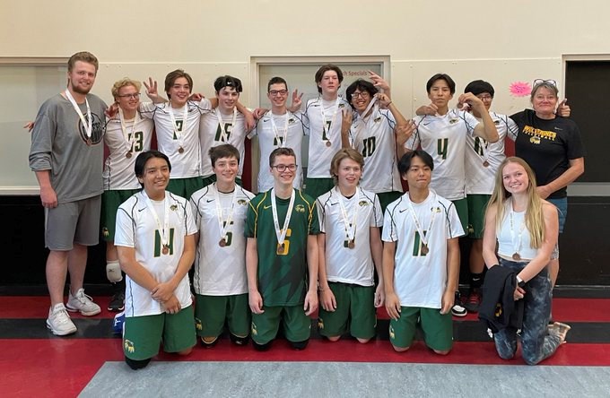 The 2022 Canmore Wolverines JV boys with their bronze medals. SUBMITTED PHOTO