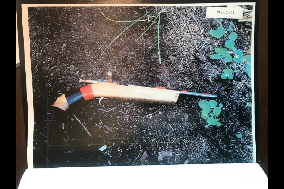 The seized rifle entered as evidence in the Horst Stewin shooting. An expert in forensic firearms, Lauren Black, confirmed one of the bullet fragments removed from Stewin's brain were consistent in size, composition and design with a fragment of a fired .22 short, long or long rifle bullet.
SUBMITTED IMAGE