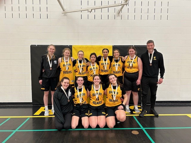 The Banff Bears senior girls after taking bronze at zones in Hana on Saturday (March 9). SUBMITTED PHOTO