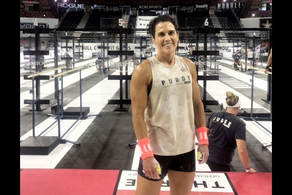 Canmore's Kim Purdy at the 2022 CrossFit Games in Madison, USA. SUBMITTED PHOTO