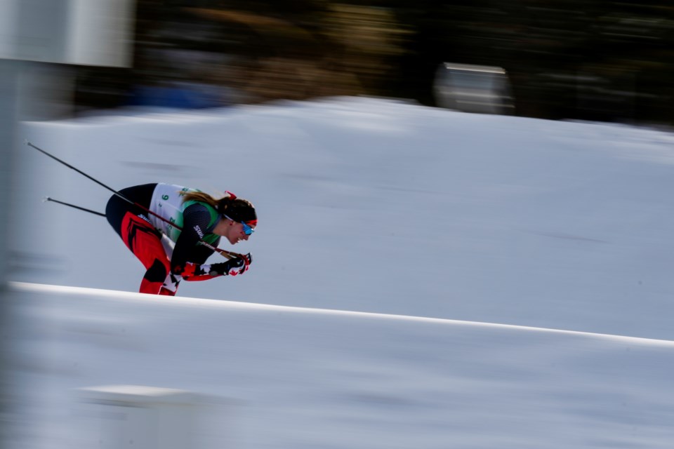 Canada's Dahria Beatty competes in the women's 4X5km cross-country relay at the Beijing 2022 Winter Olympic Games on Feb. 12. Kevin Light/Canadian Olympic Committee photo