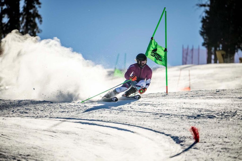 Sierra Coe of Canmore carves down the ski hill. MATT POWER PHOTO