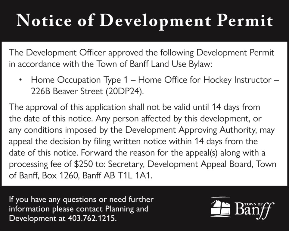 notice of development permit