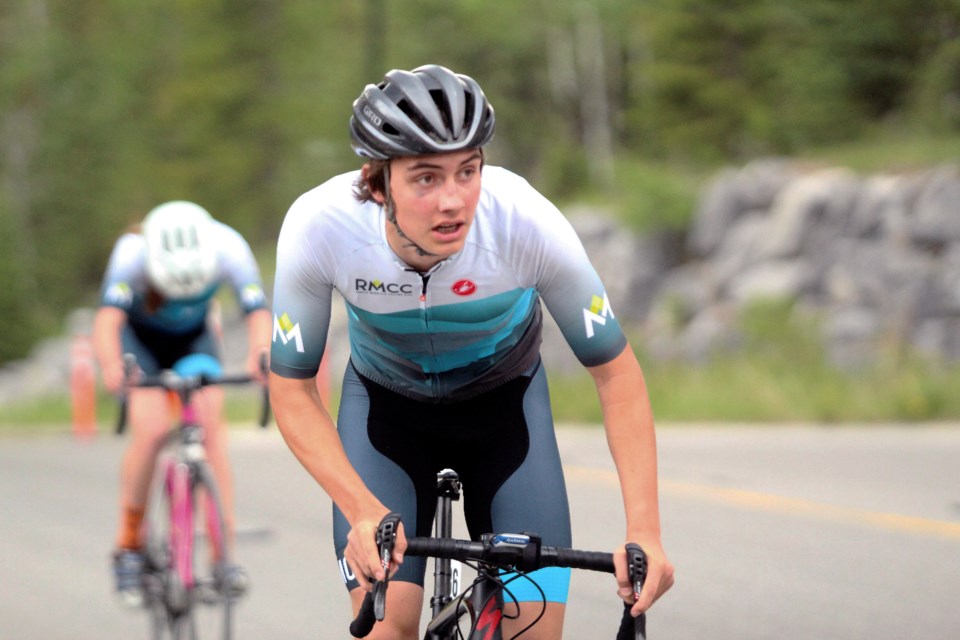 RMCC rider Emmett Macklem competes at the Canmore Road Festival in June 2023. RMO FILE PHOTO