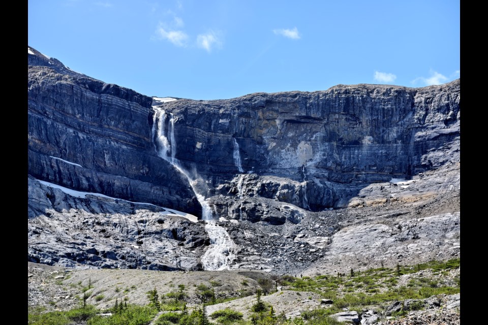 A scene of Bow Falls Glacier immediately before the fatal rockslide. Niclas Brundell photo