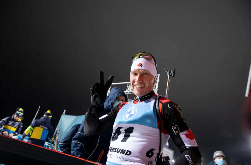Scott Gow finished with a career best fourth in the men's 20-kilometre on Saturday (Nov. 27) in Oestersund, Sweden. Christian Manzoni IBU PHOTO