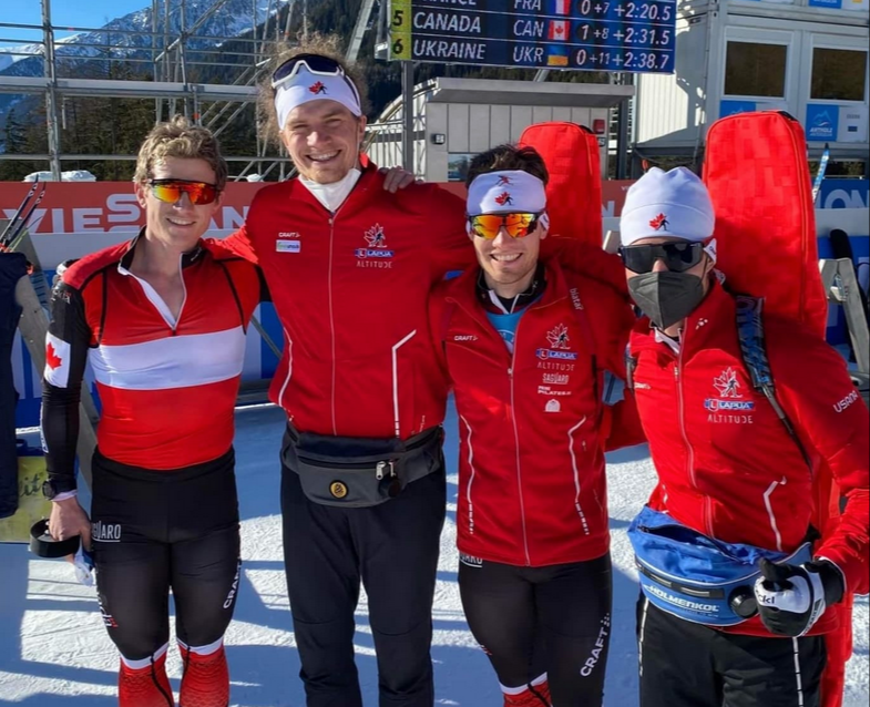 Biathlon Canada's men's Olympic team, consisting of Scott Gow, left, Jules Burnotte, Christian Gow and Adam Runnalls. SCOTT GOW INSTAGRAM PHOTO