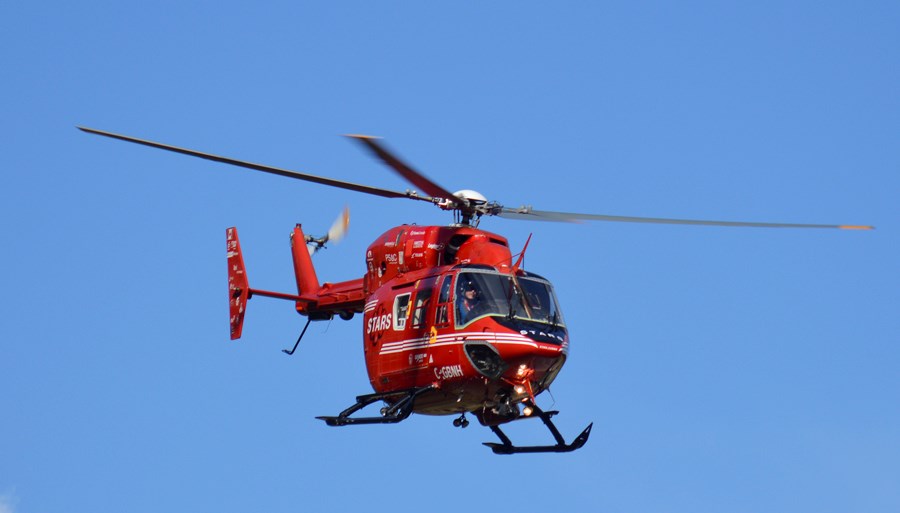 STARS Air Ambulance transported a 65-year-old woman to Calgary's Foothills hospital after a car crash in Kootenay National Park on Friday (Aug. 16). RMO FILE PHOTO