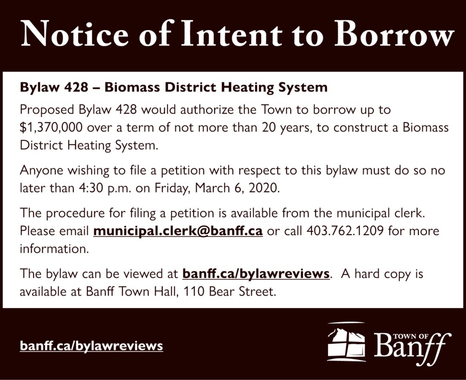 ToB Notice of INtent borrow