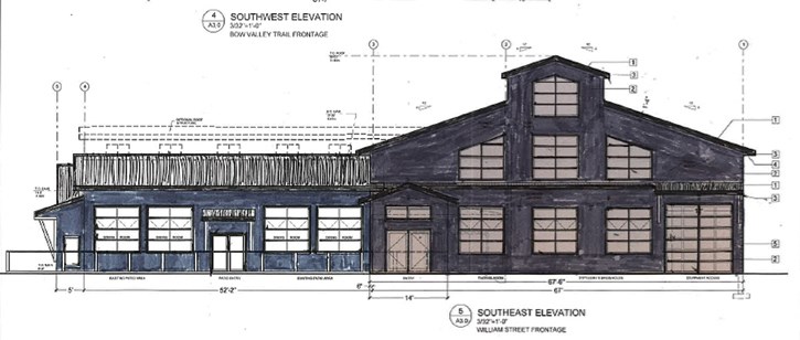 The design for a new distillery brewhouse expansion at Blake on Bow Valley Trail.