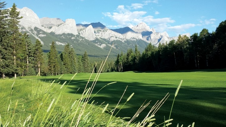 The 17th hole at the Canmore Golf & Country Club.