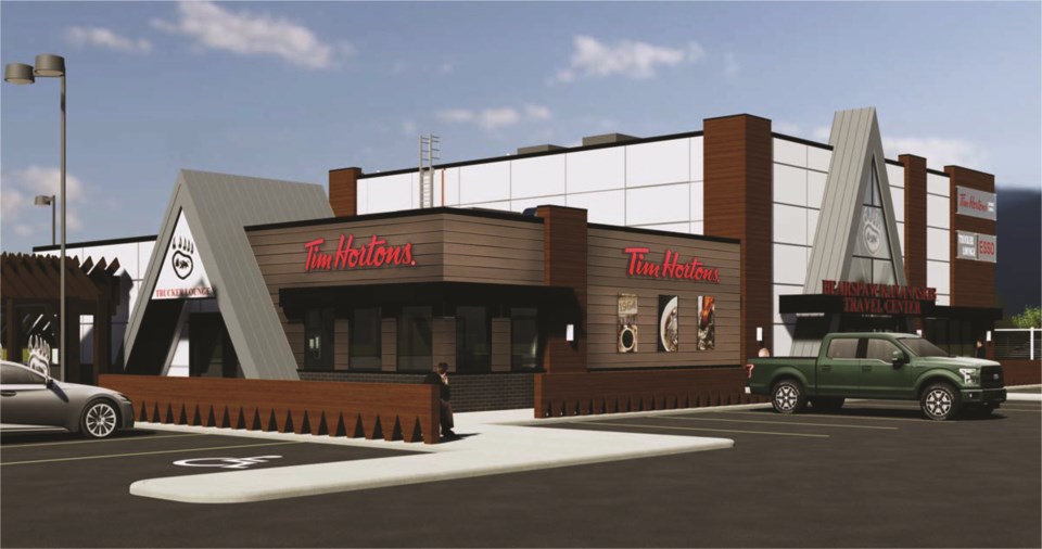 The rendering of the new Bearspaw – Kananaskis Travel Centre, located by side the Stoney Nakoda Casino and Resort. Bearspaw Photo.