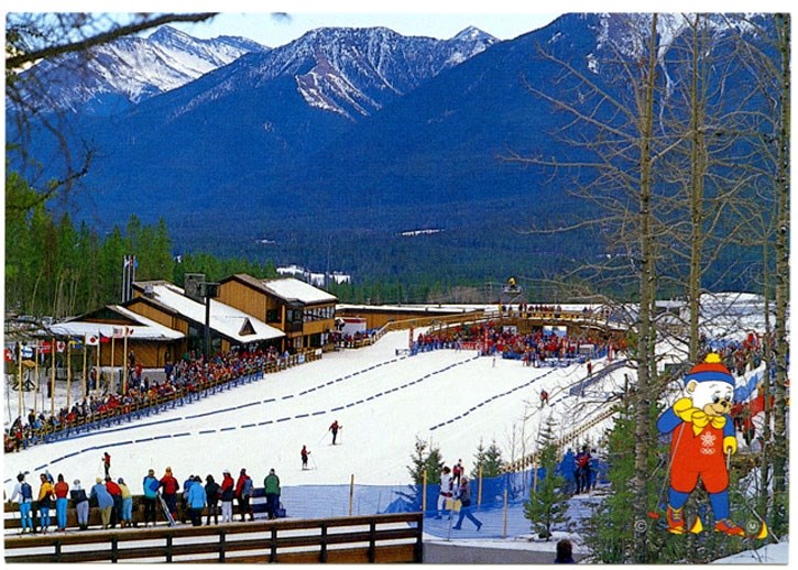 The Winter Olympic Torch Parade held in Canmore in 1988.