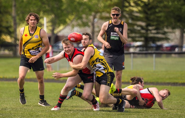 The Calgary Kangaroos hold their annual Australian Football 10s tournament at the Banff Rec Grounds on Saturday (May 26). The tournament, the sole time that AFL rules