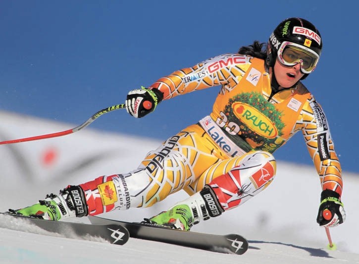 Kelly McBroom in action at this season’s Lake Louise World Cup.
