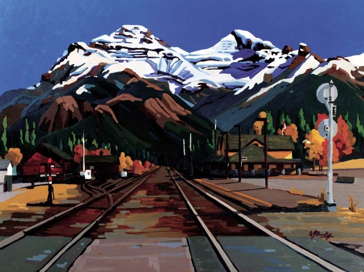 Vermilion Shadows, Mount Rundle
