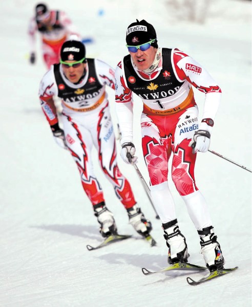 George Grey leads Brent McMurtry in Saturday’s (March 19) 50-km race.