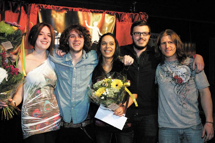 Canmore Idol’s final five, with winner Jesska Brewin, centre.