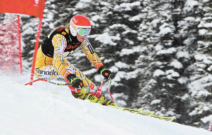 Madison McLeish skis to victory in Monday’s (March 28) super G.