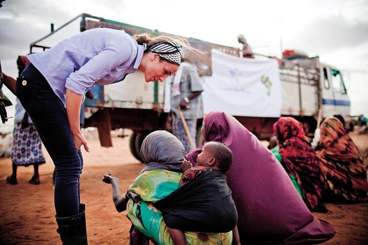 Amanda Lindhout with Convoy for Hope in Somalia.