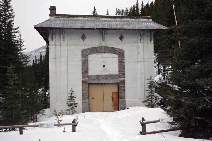 The old power house alongside Cascade Creek, which is the former route of the Cascade River.