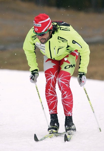Para-Nordic racer Brian McKeever skis on Frozen Thunder.
