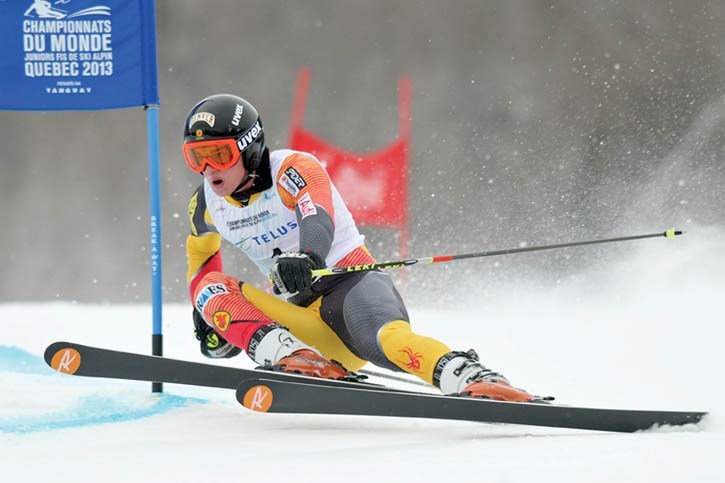 Trevor Philp in action at the World Junior Ski Championships in Mont-Sainte-Anne.