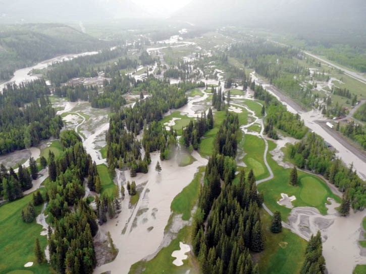 Kananaskis Country Golf Course is closed for the rest of the year due to flooding.