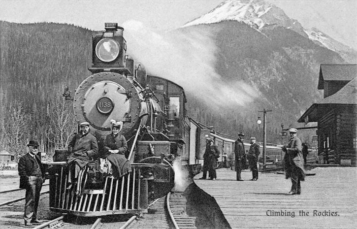 Climbing the Rockies, ca. 1900, Postcard No. 1210, J. Howard A. Chapman Publisher, (V151/PG-J11h-10).