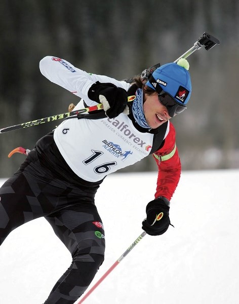 Brendan Green races to his first of two dominant victories in this week’s Biathlon Canada Olympic trials at the Canmore Nordic Centre.