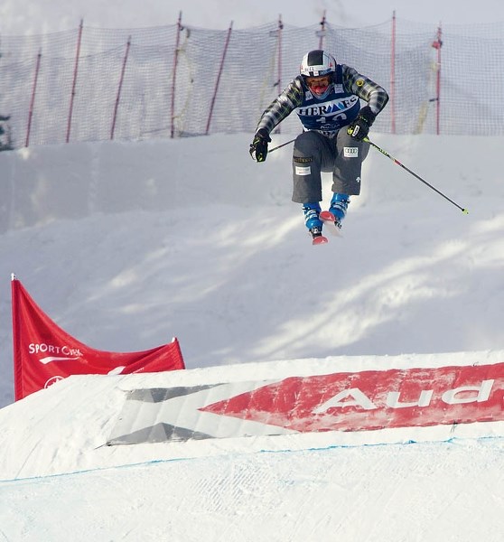 Tristan Tafel in action at December’s ski cross world cup event at Nakiska.