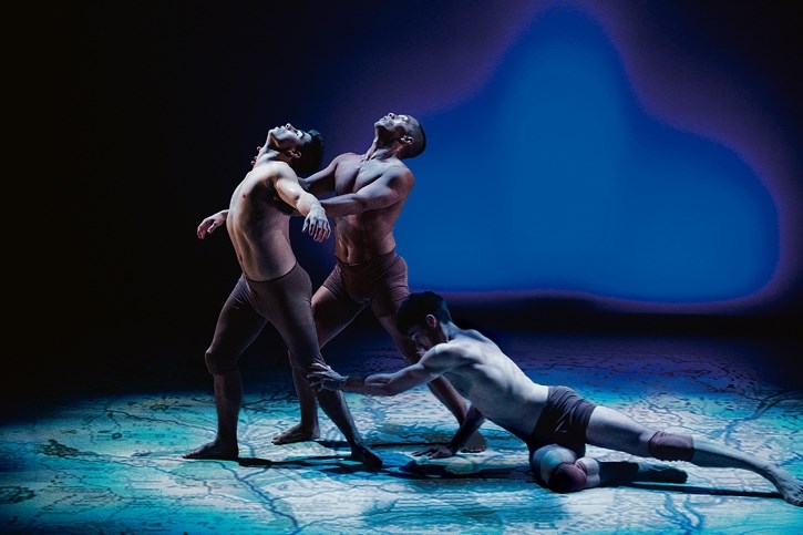 Dancers perform during TRACE, which will premiere at The Banff Centre.