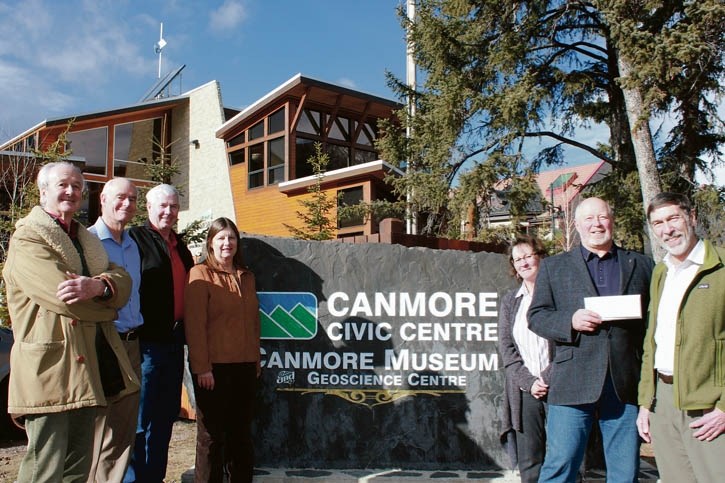Christian Lendi, Rick Green, Jason Knudtson, Debbie Carrico and Andrew Helder joined MLA Ron Casey at the Canmore Museum and Geoscience Centre on Feb. 13, where Casey