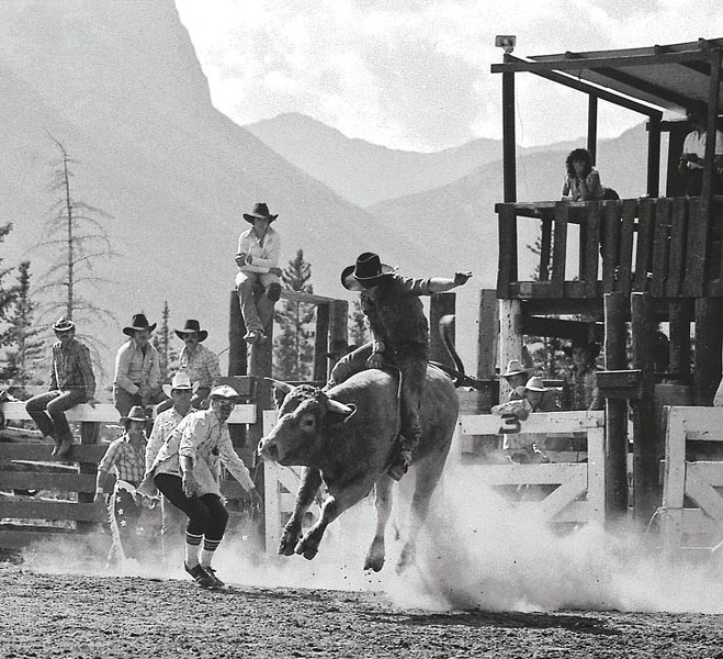 A photo from the last rodeo held in Canmore.