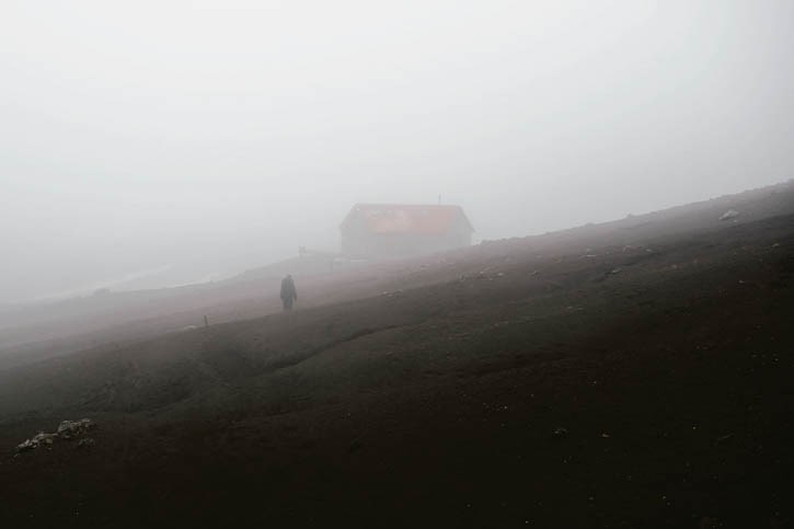 Meghan Krauss landscape photograph of Laugavegur Hiking Trail, Hrafntinnusker Hut was taken during a trip and residency in Iceland.