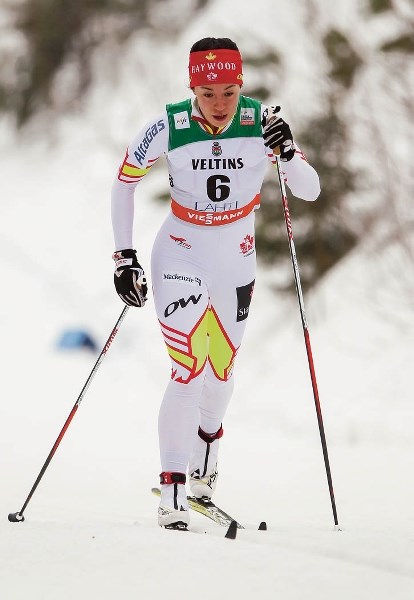 Emily Nishikawa in World Cup action in Finland.
