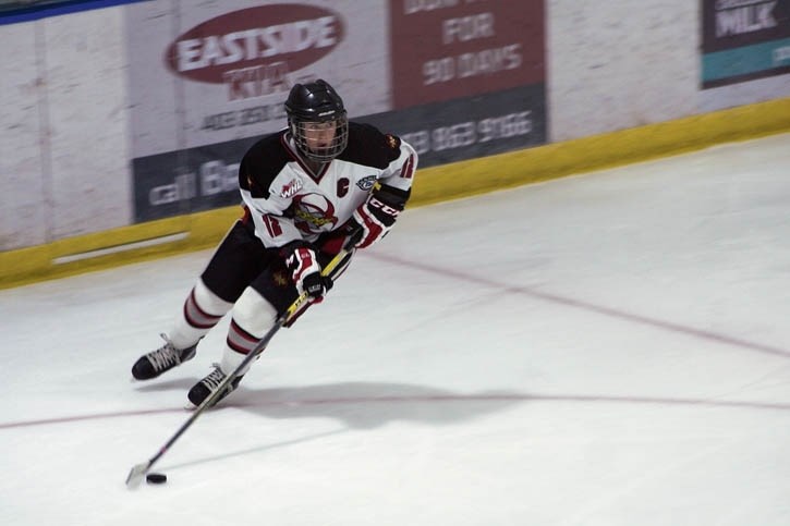 Jacob Bernard-Docker in action for the Bantam AAA Airdrie Xtreme.