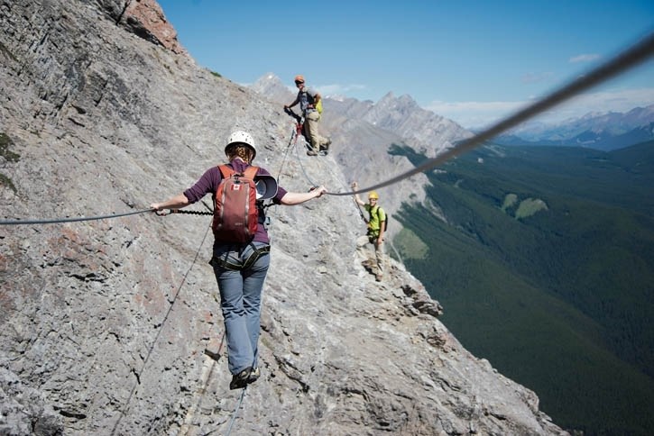 Via ferrata at Mount Norquay