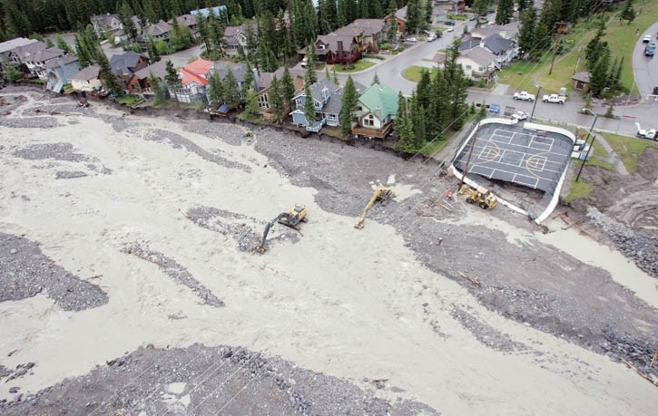 Cougar Creek during the 2013 flood.